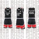 5-Color 12-Size Relaxed Fit Basketball Team Uniforms (BU_S053_003)