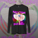 Plus Size Ballerina Black Long Sleeve T-Shirt