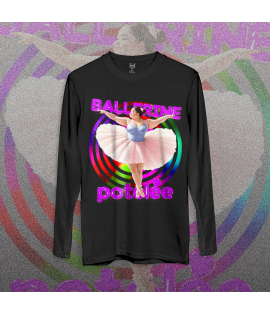 Plus Size Ballerina Black Long Sleeve T-Shirt