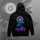 Poisonous Evil Eye Cornflower Black Hoodie