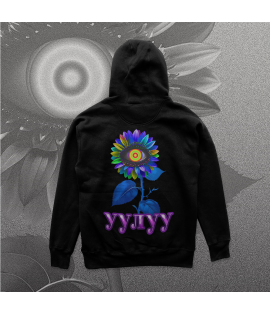 Poisonous Evil Eye Cornflower Black Hoodie