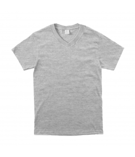 Black White Gray 7-Size 210gsm 100% Cotton V-Neck T-Shirt Custom Printing (TS_S010_005)