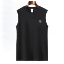 Black White Gray 7-Size 220gsm 100% Cotton Classic Crew Neck Tank Top (TT_S024_001)