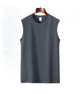 Black White Gray 7-Size 220gsm 100% Cotton Classic Tank Top Custom Printing (TT_S024_001)