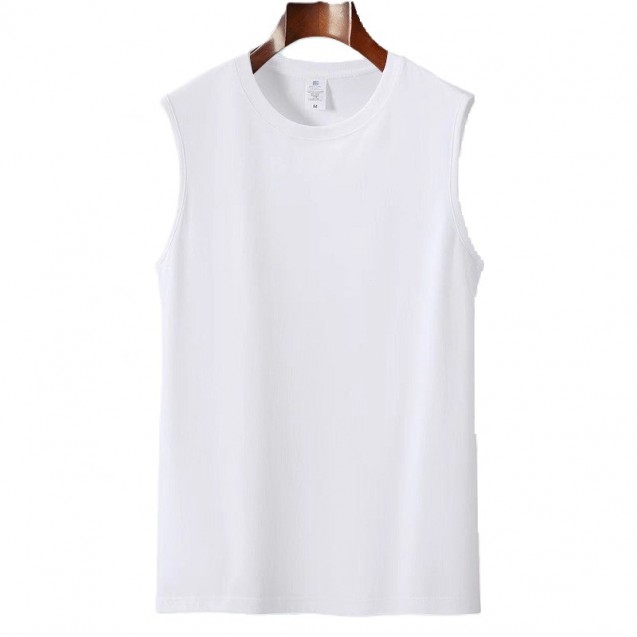 Black White Gray 7-Size 220gsm 100% Cotton Classic Tank Top Custom Printing (TT_S024_001)