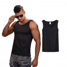 Black White Grey 6-Size 180gsm 100% Cotton Regular Fit Tank Top (TT_S054_001)