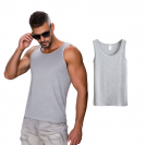 Black White Grey 6-Size 180gsm 100% Cotton Regular Fit Tank Top (TT_S054_001)