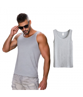 Black White Grey 6-Size 180gsm 100% Cotton Regular Fit Tank Top (TT_S054_001)