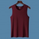 6-Color 6-Size 60 Twists 100% Cotton Seamless Crew Neck Sleeveless Undershirt (TT_S055_001)