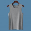 6-Color 6-Size 60 Twists 100% Cotton Seamless Crew Neck Sleeveless Undershirt (TT_S055_001)