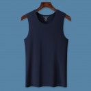 6-Color 6-Size 60 Twists 100% Cotton Seamless Crew Neck Sleeveless Undershirt (TT_S055_001)