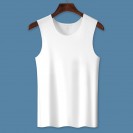 6-Color 6-Size 60 Twists 100% Cotton Seamless Crew Neck Sleeveless Undershirt (TT_S055_001)