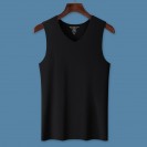 6-Color 6-Size 60 Twists 100% Cotton Seamless V-Neck Sleeveless Undershirt (TT_S055_002)