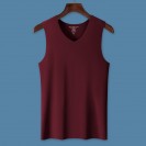 6-Color 6-Size 60 Twists 100% Cotton Seamless V-Neck Sleeveless Undershirt (TT_S055_002)