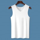 6-Color 6-Size 60 Twists 100% Cotton Seamless V-Neck Sleeveless Undershirt (TT_S055_002)