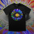 Evil Eye Cornflower Black T-Shirt