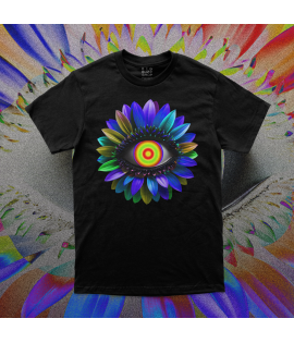 Evil Eye Cornflower Black T-Shirt