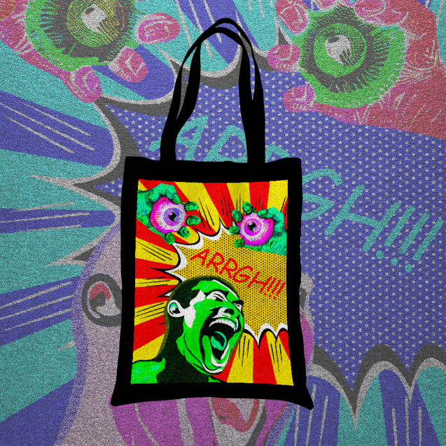 Argh My Eyes Black Tote Bag