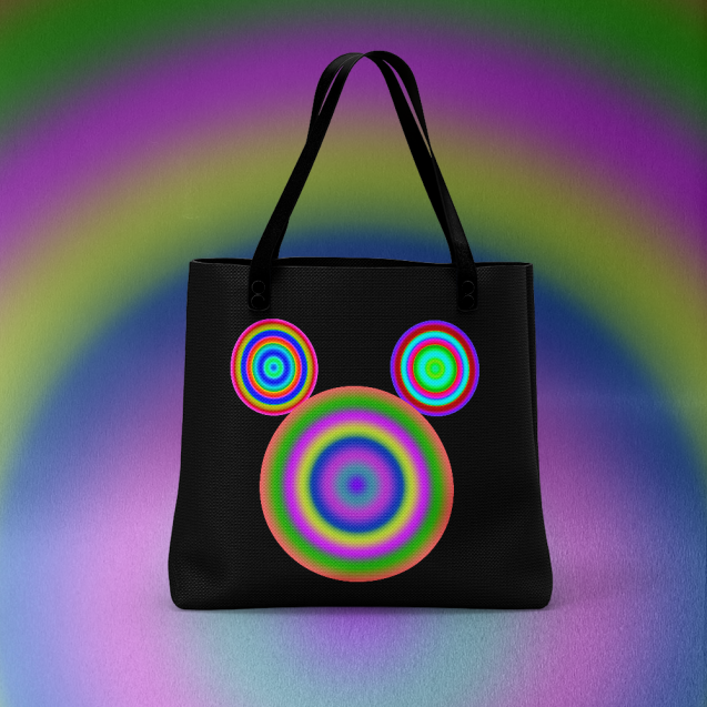 Three Cosmic Ripples Black Tote Bag