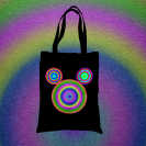 Three Cosmic Ripples Black Tote Bag