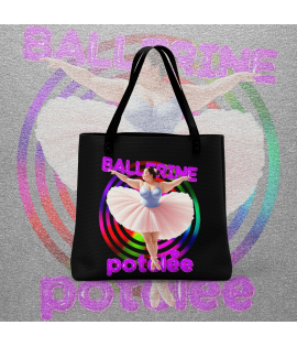 Plus Size Ballerina Black Tote Bag